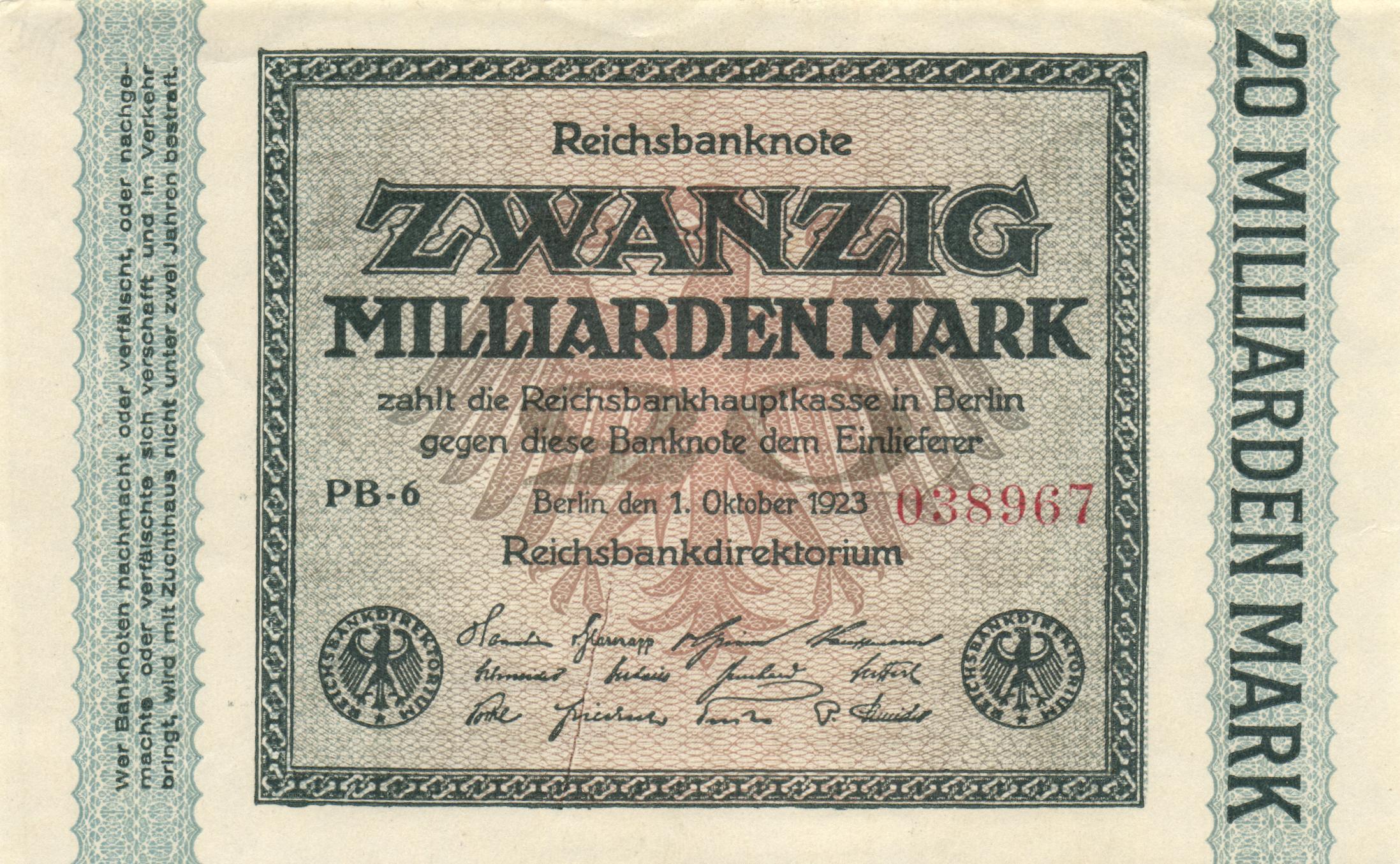Weimarer Republik und Inflation (1919-1924)